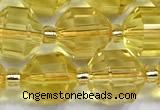 CCB1521 15 inches 8mm - 9mm faceted citrine gemstone beads