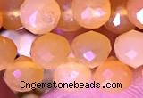CCB1640 15 inches 6mm faceted teardrop yellow opal beads