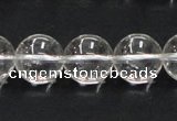 CCC205 15.5 inches 14mm round grade AB natural white crystal beads