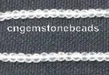 CCC250 15.5 inches 4mm faceted round grade A natural white crystal beads
