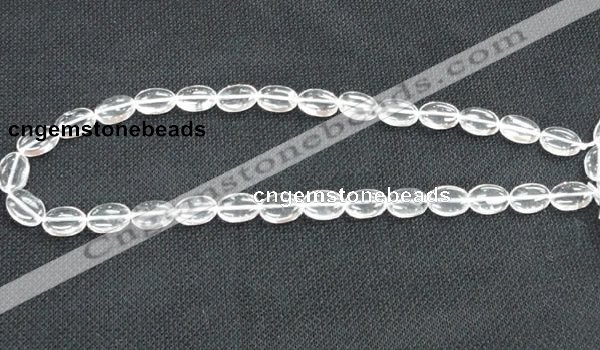 CCC270 15 inches 10*14mm oval grade A natural white crystal beads