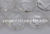 CCC509 15.5 inches 22mm faceted coin natural white crystal beads