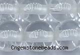 CCC638 15 inches 10mm round white crystal beads, 2mm hole