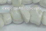CCH284 34 inches 8*12mm white stone chips beads wholesale