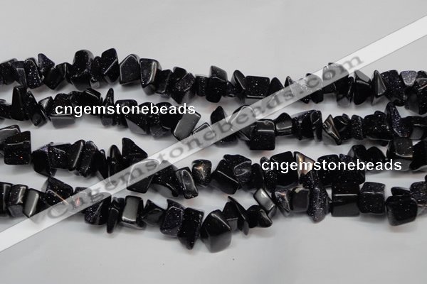 CCH302 34 inches 8*12mm blue goldstone chips gemstone beads wholesale