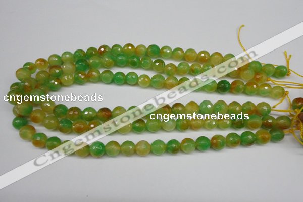CCN1294 15.5 inches 10mm faceted round rainbow candy jade beads