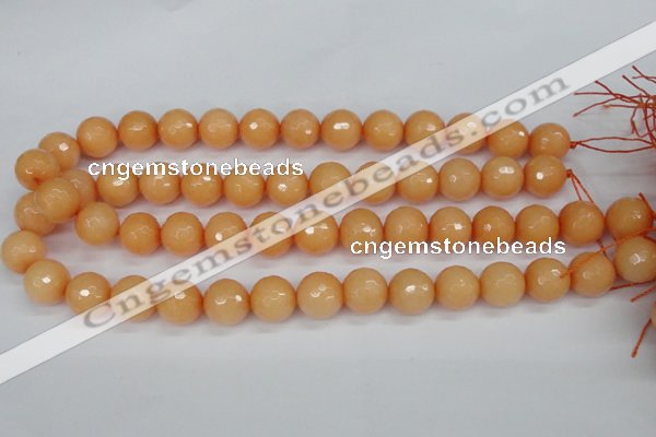 CCN1825 15 inches 14mm faceted round candy jade beads wholesale