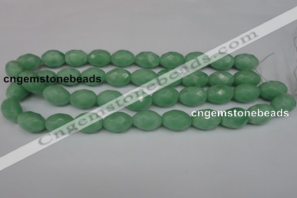 CCN183 15.5 inches 13*18mm faceted rice candy jade beads