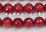 CCN1844 15 inches 12mm faceted round candy jade beads wholesale