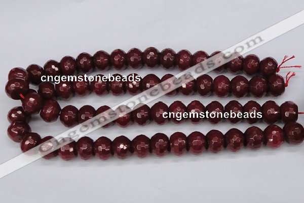 CCN1994 15 inches 12*16mm faceted rondelle candy jade beads wholesale