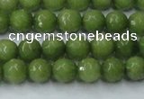 CCN2037 15 inches 6mm faceted round candy jade beads wholesale