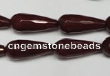 CCN2154 15.5 inches 10*25mm faceted teardrop candy jade beads