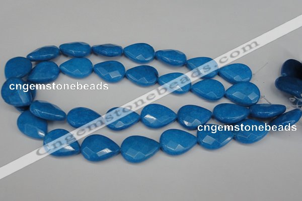 CCN2334 15.5 inches 18*25mm faceted flat teardrop candy jade beads