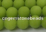 CCN2429 15.5 inches 6mm round matte candy jade beads wholesale