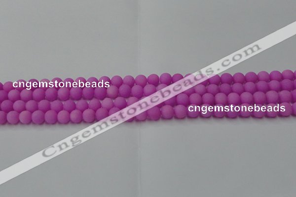 CCN2522 15.5 inches 4mm round matte candy jade beads wholesale