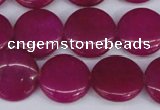 CCN2601 15.5 inches 18mm flat round candy jade beads wholesale