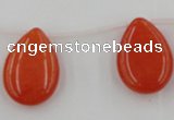 CCN2705 Top-drilled 18*25mm flat teardrop candy jade beads