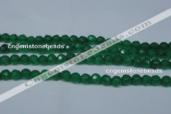 CCN2835 15.5 inches 5mm faceted round candy jade beads
