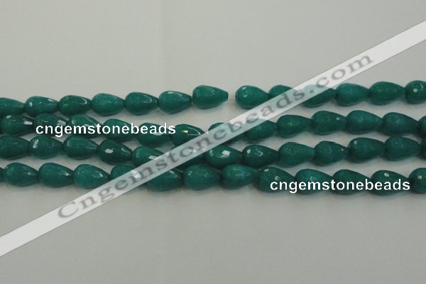 CCN3010 15.5 inches 10*15mm faceted teardrop candy jade beads