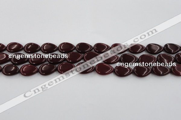 CCN3865 15.5 inches 13*18mm flat teardrop candy jade beads