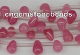 CCN434 15.5 inches Top-drilled 6*9mm teardrop candy jade beads