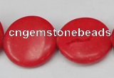 CCN506 15.5 inches 25mm flat round candy jade beads wholesale