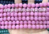 CCN5592 15 inches 8mm round matte candy jade beads Wholesale