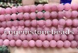 CCN5594 15 inches 8mm round matte candy jade beads Wholesale