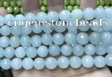 CCN5780 15 inches 10mm faceted round candy jade beads