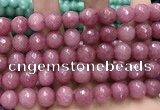 CCN5803 15 inches 10mm faceted round candy jade beads