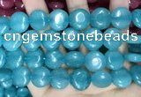 CCN5893 15 inches 15mm flat round candy jade beads Wholesale