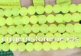 CCN6367 15.5 inches 6mm, 8mm, 10mm & 12mm round matte candy jade beads