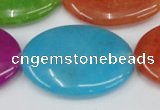 CCN726 15.5 inches 25*35mm oval candy jade beads wholesale