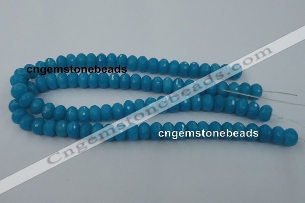 CCN910 15.5 inches 9*12mm faceted rondelle candy jade beads