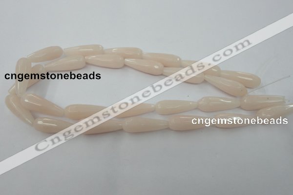 CCN981 15.5 inches 10*30mm faceted teardrop candy jade beads