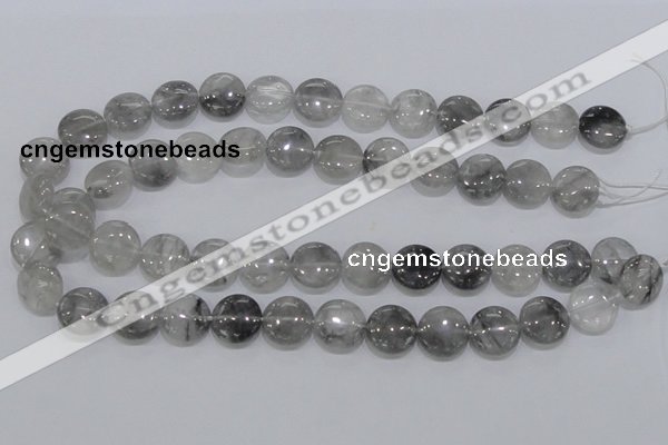 CCQ118 15.5 inches 15mm coin cloudy quartz beads wholesale