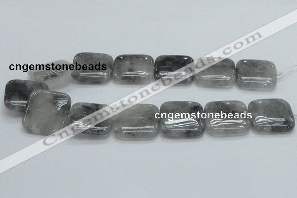 CCQ196 15.5 inches 30*30mm square cloudy quartz beads wholesale