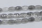 CCQ89 15.5 inches 5*8mm faceted rice cloudy quartz beads wholesale