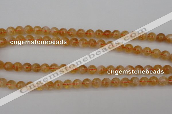CCR166 15.5 inches 8mm round natural citrine beads wholesale