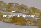 CCR214 15.5 inches 12*14mm faceted nuggets natural citrine beads