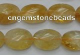 CCR25 15.5 inches 14*19mm faceted oval natural citrine gemstone beads
