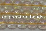 CCR301 15.5 inches 6mm round AB-color natural citrine beads
