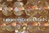 CCR335 15.5 inches 5*7mm faceted rondelle natural citrine beads