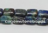 CCS67 16 inches 10*14mm rectangle dyed chrysocolla gemstone beads