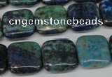 CCS85 15.5 inches 16*16mm square dyed chrysocolla gemstone beads