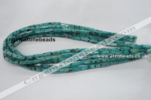 CCU510 15.5 inches 4*13mm cuboid sesame jasper beads wholesale
