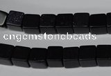 CCU66 15.5 inches 8*8mm cube blue goldstone beads wholesale