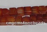 CCU67 15.5 inches 8*8mm cube red agate beads wholesale