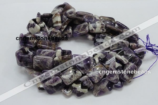 CDA06 15.5 inches 18*25mm rectangle dogtooth amethyst quartz beads