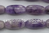 CDA338 15.5 inches 10*22mm faceted drum dyed dogtooth amethyst beads